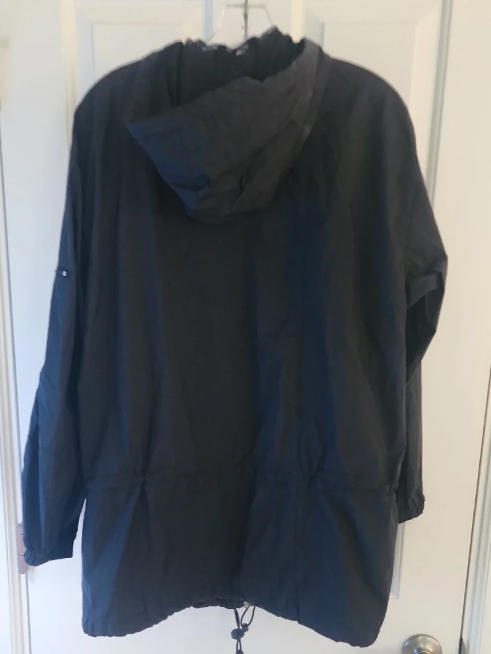 Nike Womens Black Hooded Utility Jacket with Sleeve Logo